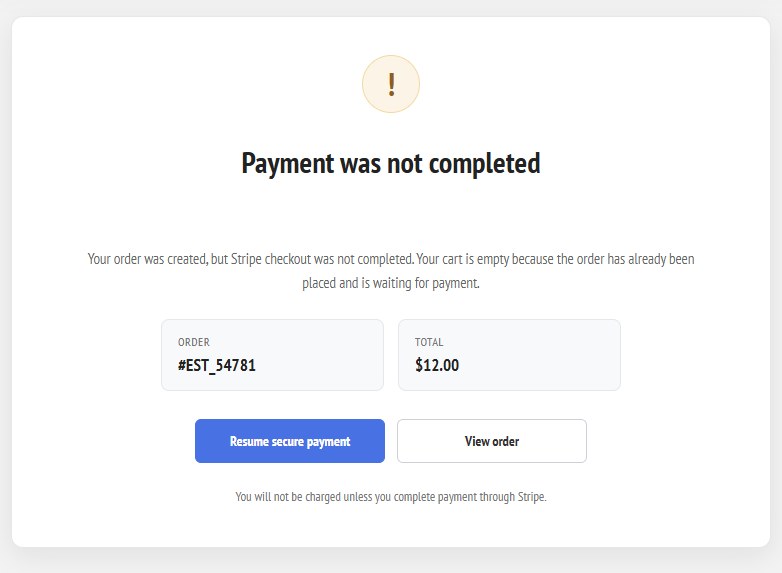 Payment recovery page